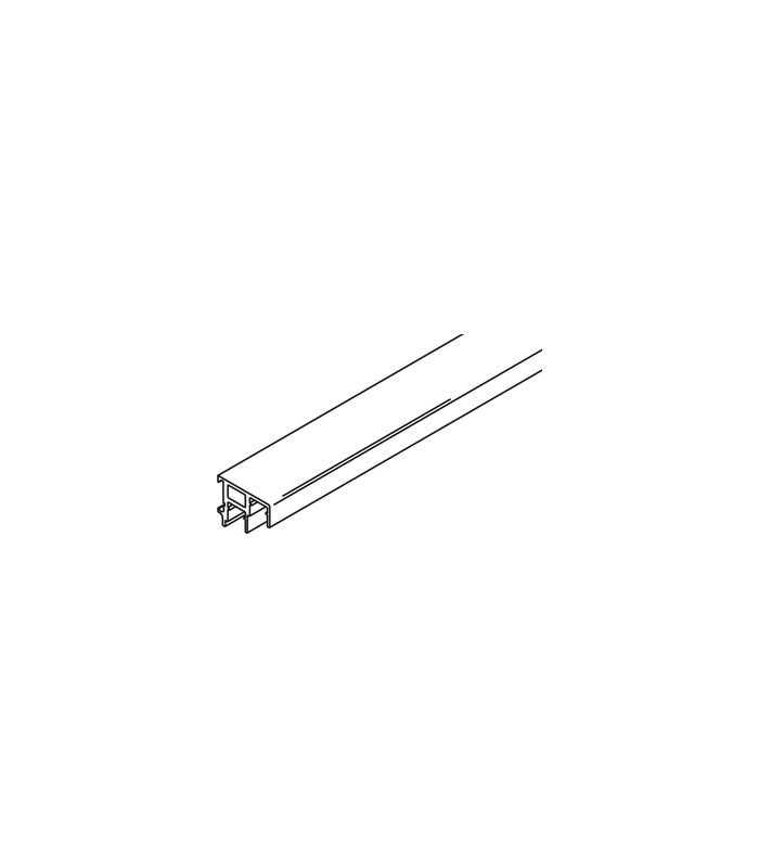 Frontal25 Doppelführungsschiene Alu L= 2500 mm zum Aufclipsen