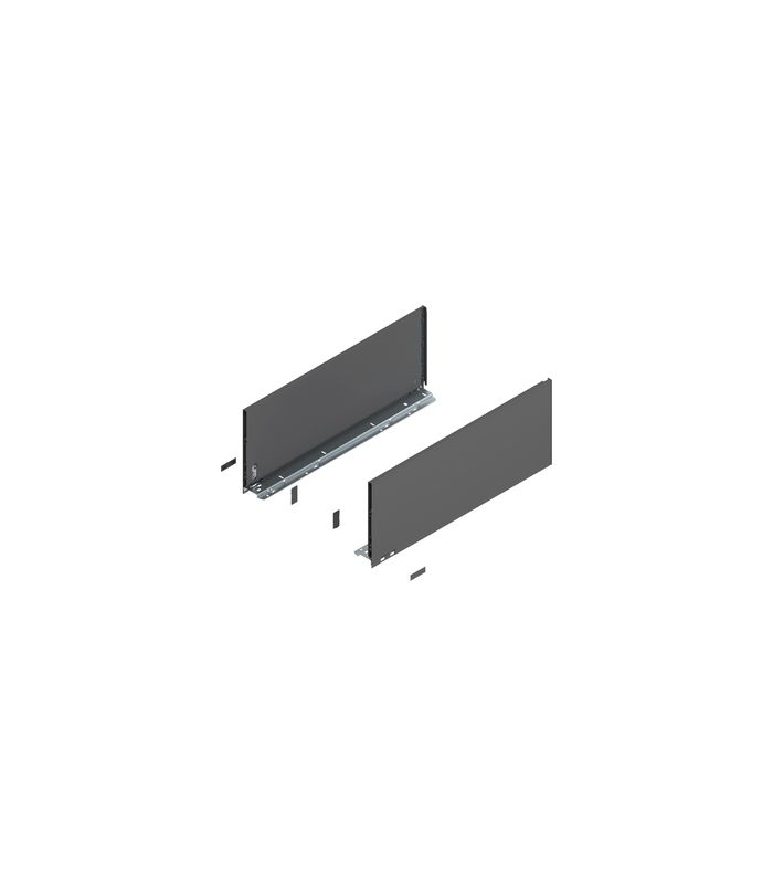LEGRABOX Zarge, Höhe F (241 mm), NL=600 mm, links/rechts, für LEGRABOX pure, oriongrau matt