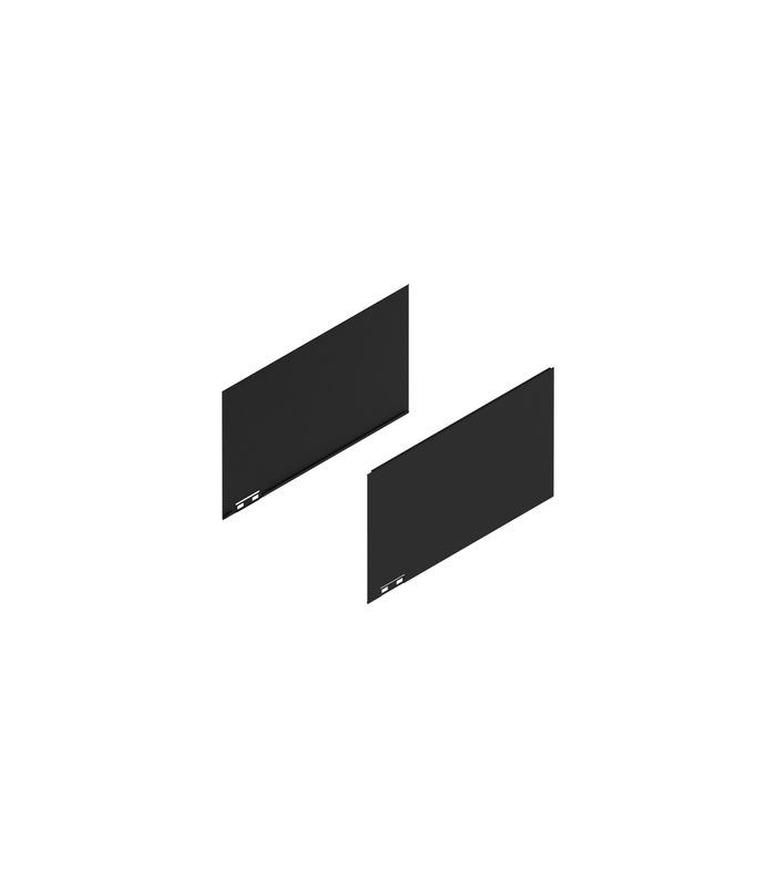 LEGRABOX Dekorelement, Höhe F (241 mm), NL=400 mm, links/rechts, carb.schw./carb.look