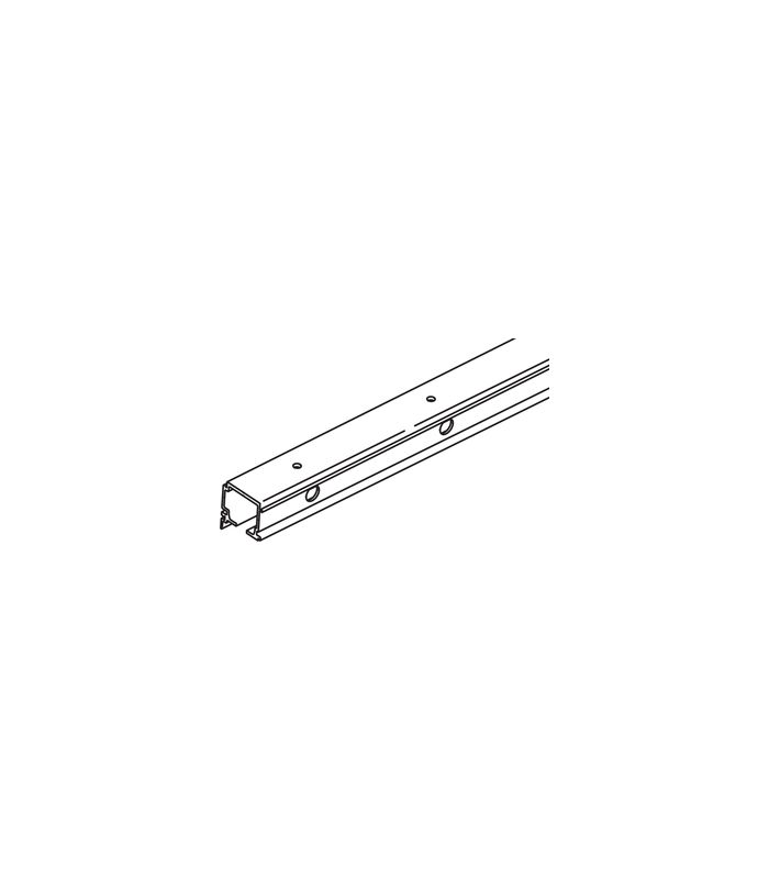 Porta 100 Combi-Laufschiene Alu schwarz eloxiert, gelocht, 3500 mm