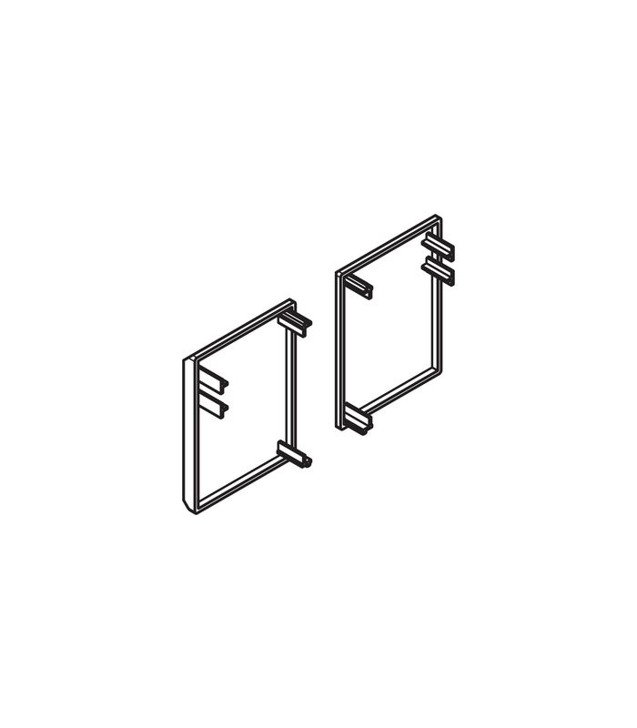 Porta Endkappen-Set Kunststoff anthrazit