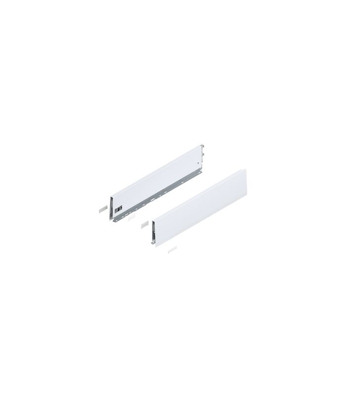 MERIVOBOX Zarge, Höhe K (129 mm), NL=550 mm, links/rechts, seidenweiss matt