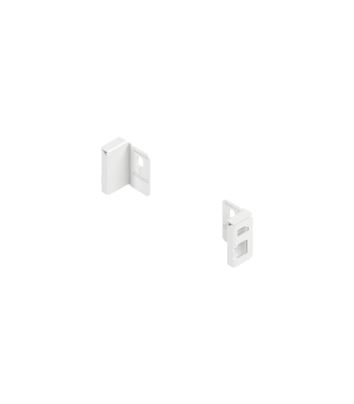 MERIVOBOX Holzrückwandhalter, Höhe N (82,5 mm), links/rechts, seidenweiss matt