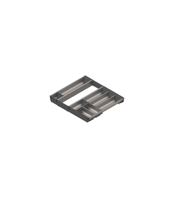 ORGA-LINE Schalen-Set (vollausfüllend), für TANDEMBOX Schubkasten, NL=500 mm, KB=600 mm, inox-gebü/staubgr