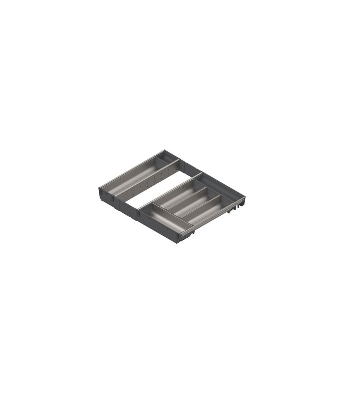 ORGA-LINE Schalen-Set (vollausfüllend), für TANDEMBOX Schubkasten, NL=450 mm, KB=600 mm, inox-gebü/staubgr