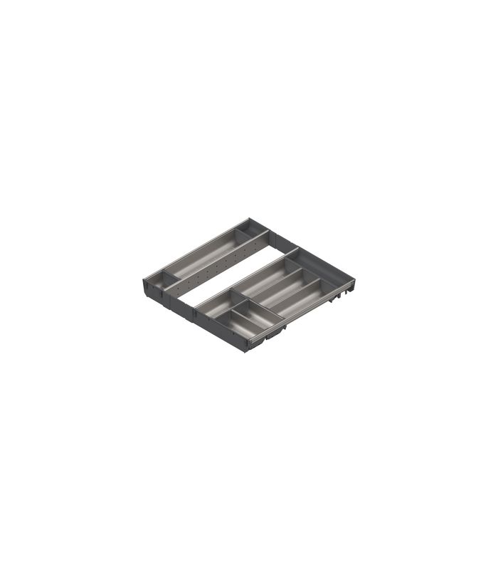 ORGA-LINE Schalen-Set (vollausfüllend), für TANDEMBOX Schubkasten, NL=550 mm, KB=600 mm, inox-gebü/staubgr
