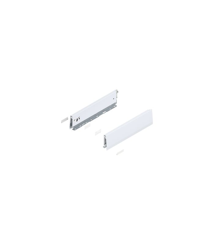 MERIVOBOX Zarge, Höhe M (91 mm), NL=350 mm, links/rechts, seidenweiss matt