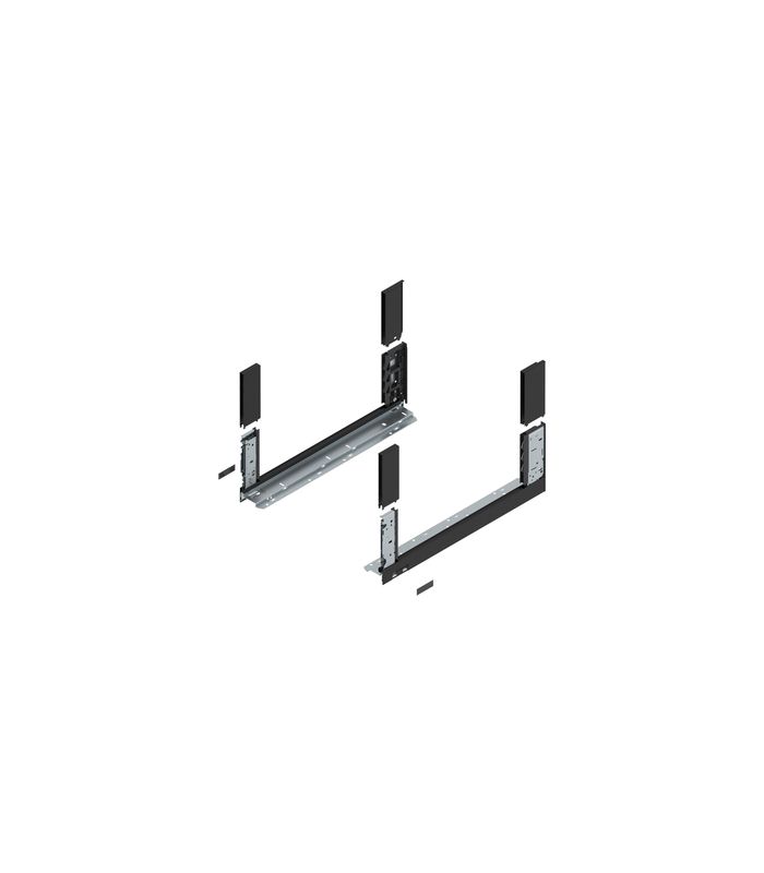 LEGRABOX Zarge, Höhe C (177 mm), NL=500 mm, links/rechts, für LEGRABOX free, carbonschwarz matt
