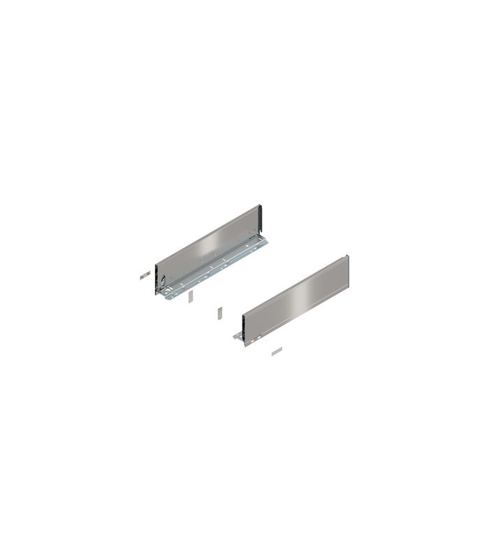 LEGRABOX Zarge, Höhe K (128.5 mm), NL=500 mm, links/rechts, für LEGRABOX pure, inox-gebür.-lackiert