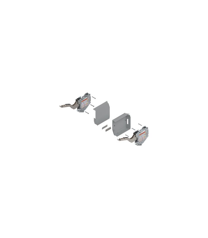 AVENTOS HK-S Hochklappe, Kraftspeicher (Set), LF=400-1000 (bei 2 Stück), zum Schrauben, für TIP-ON, hellgrau/inox-g.