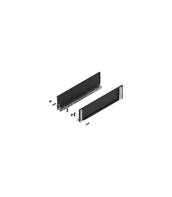 LEGRABOX Zarge (innen), Höhe C (177 mm), NL=650 mm, links/rechts, für LEGRABOX pure, carbonschwarz matt