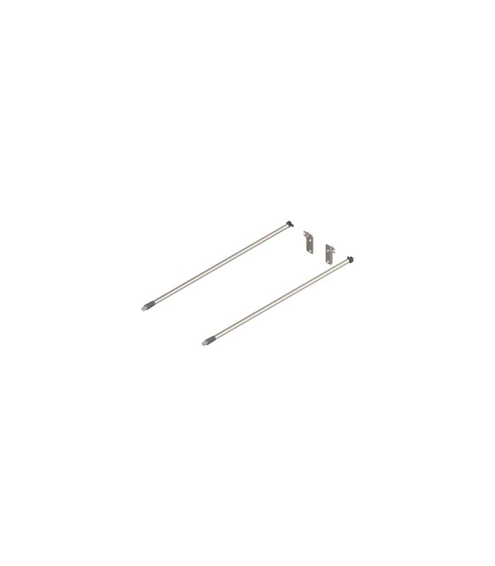 MOVENTO/TANDEM Längsreling (links/rechts), NL=500 mm, ZRR.9000 Relinghalter rückseitig beigepackt, eloxiert niro2/staubgrau