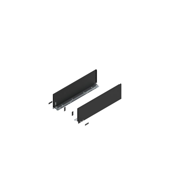 LEGRABOX Zarge, Höhe C (177 mm), NL=600 mm, links/rechts, für LEGRABOX pure, carbonschwarz matt