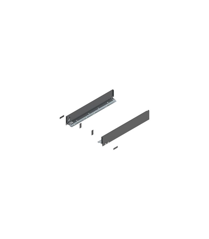 LEGRABOX Zarge, Höhe M (90.5 mm), NL=550 mm, links/rechts, für LEGRABOX pure, oriongrau matt