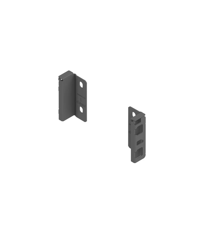 MERIVOBOX Holzrückwandhalter, Höhe M (108 mm), links/rechts, oriongrau matt
