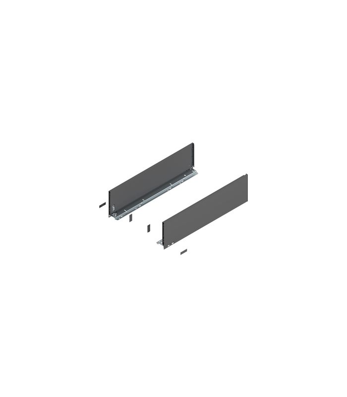 LEGRABOX Zarge, Höhe C (177 mm), NL=650 mm, links/rechts, für LEGRABOX pure, oriongrau matt