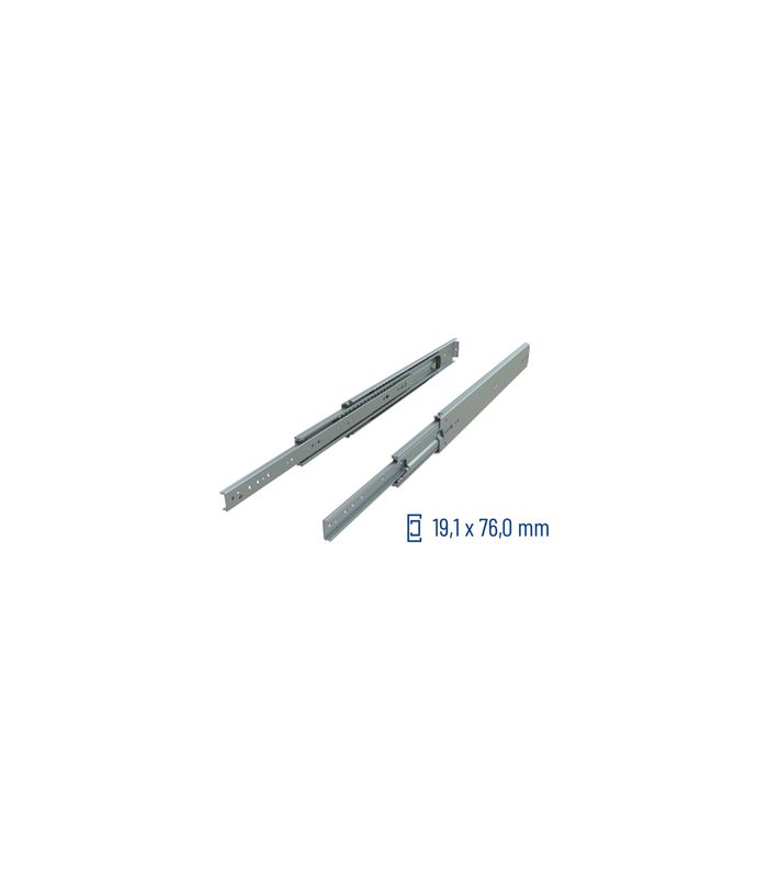 Vollauszug 076 130 kg/Pr Länge 1524 mm Weicher Endanschlag