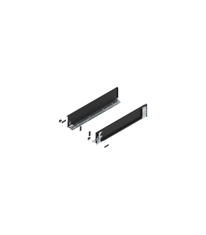 LEGRABOX Zarge (innen), Höhe K (128.5 mm), NL=600 mm, links/rechts, für LEGRABOX pure, carbonschwarz matt