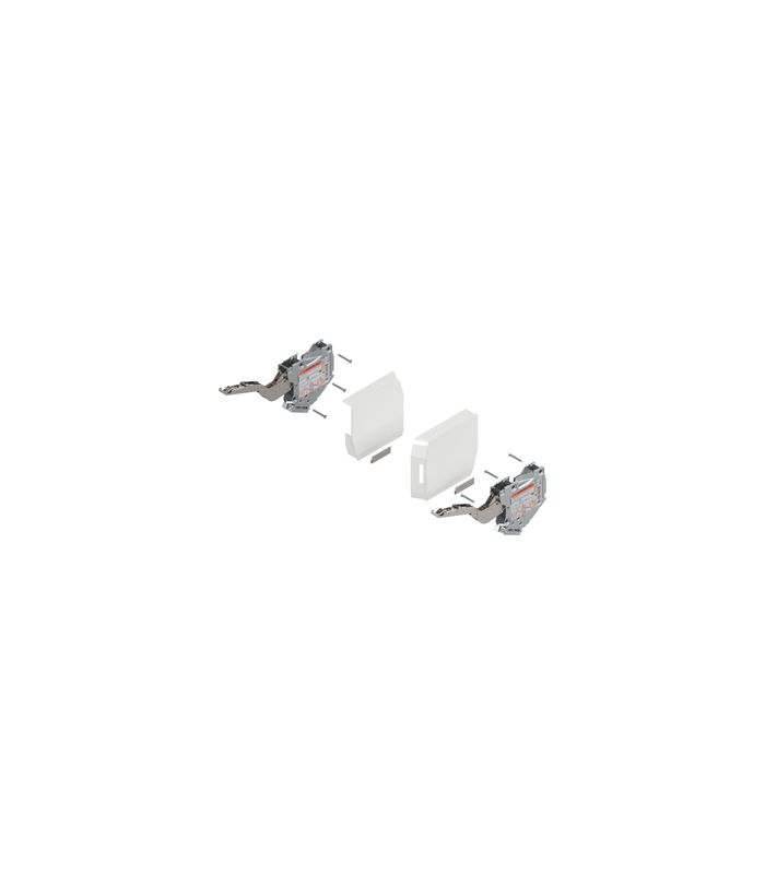 AVENTOS HK-S Hochklappe, Kraftspeicher (Set), LF=400-1000 (bei 2 Stück), zum Schrauben, für TIP-ON, seidenweiss/inox-g.