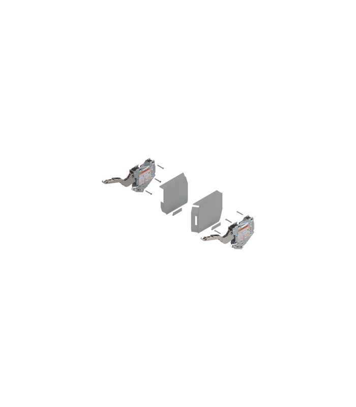 AVENTOS HK-S Hochklappe, Kraftspeicher (Set), LF=220-500 (bei 2 Stück), zum Schrauben, hellgrau/inox-g.
