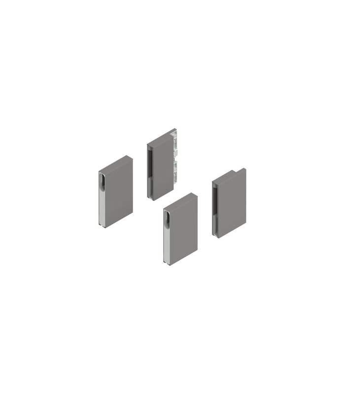 MERIVOBOX BOXCOVER, Höhe E, vorne/hinten, links/rechts, indiumgrau matt