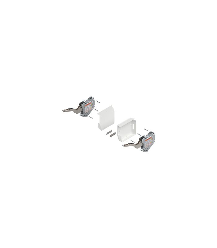 AVENTOS HK-S Hochklappe, Kraftspeicher (Set), LF=960-2215 (bei 2 Stück), zum Schrauben, für TIP-ON, seidenweiss/inox-g.