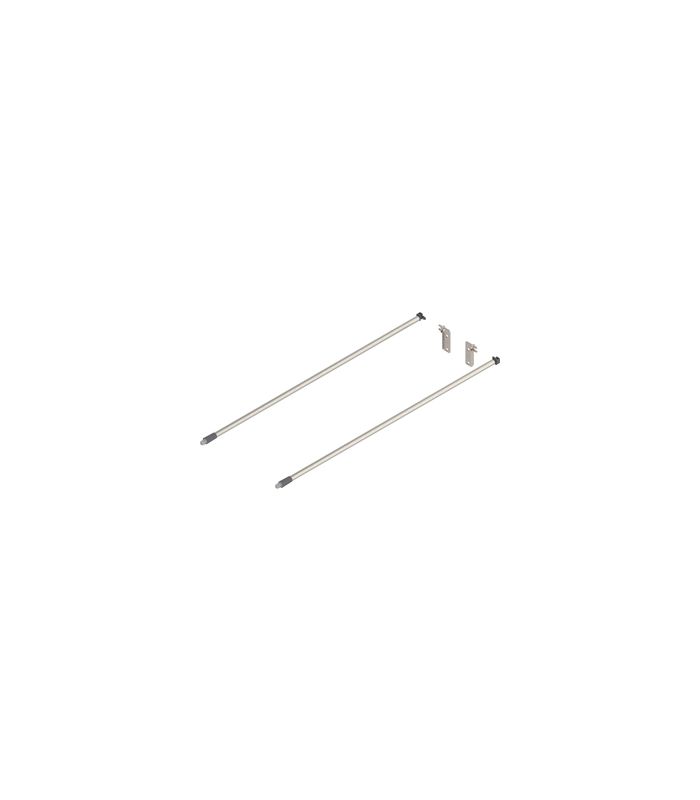 MOVENTO/TANDEM Längsreling (links/rechts), NL=600 mm, ZRR.9000 Relinghalter rückseitig beigepackt, eloxiert niro2/staubgrau