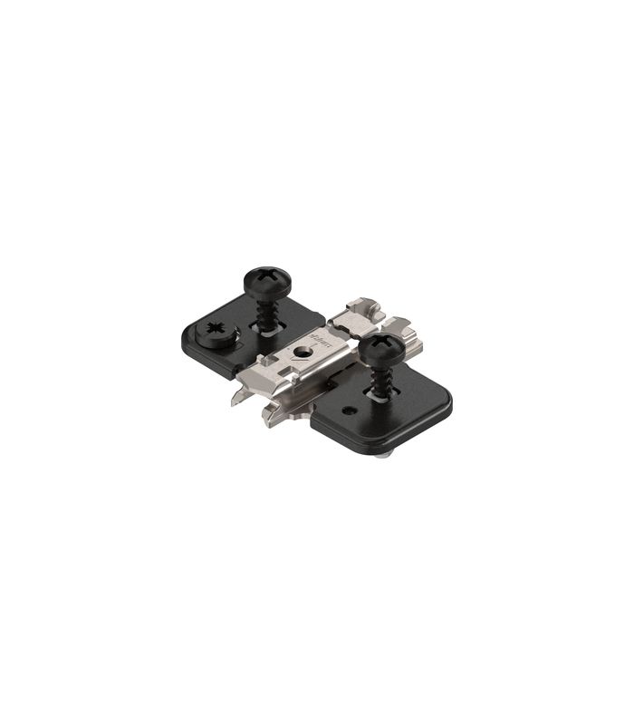 Kreuz-Montageplatte Expando Stahl Dist. 0 mm, Schwarz