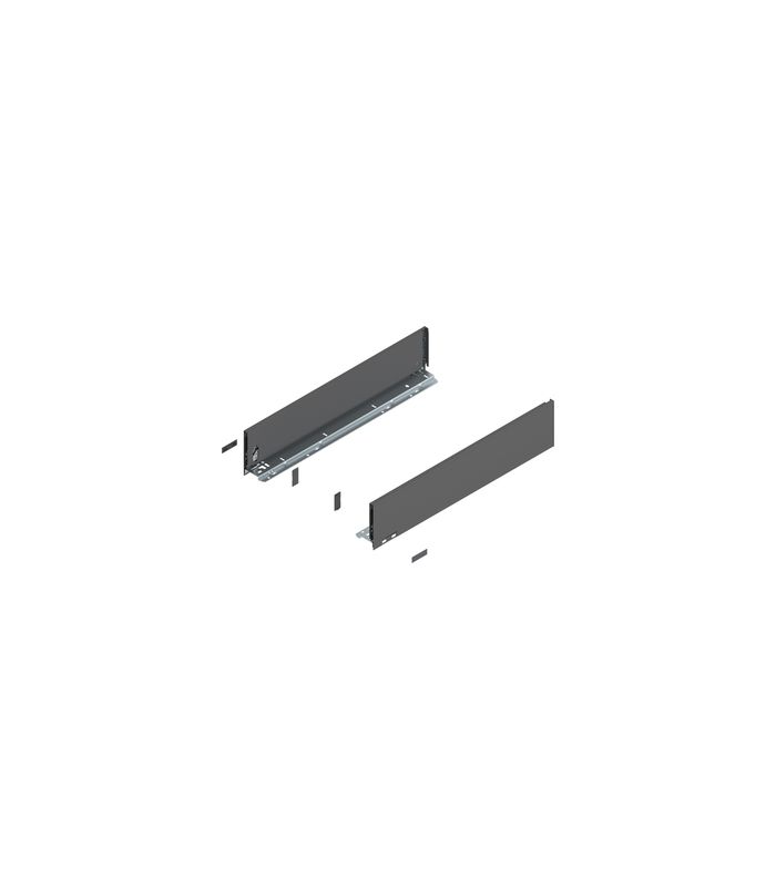 LEGRABOX Zarge, Höhe K (128.5 mm), NL=600 mm, links/rechts, für LEGRABOX pure, oriongrau matt