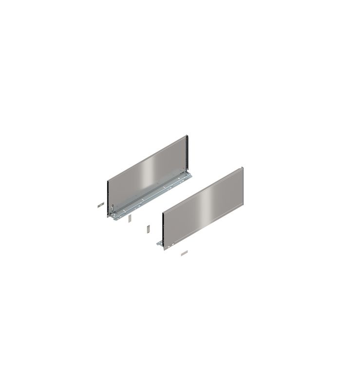LEGRABOX Zarge, Höhe F (241 mm), NL=600 mm, links/rechts, für LEGRABOX pure, inox-gebür.-lackiert