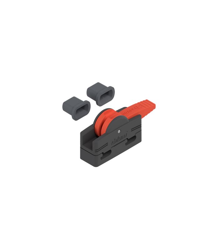 SERVO-DRIVE Verbindungsknoten (Set), werkzeuglos montierbar, orange/schwarz