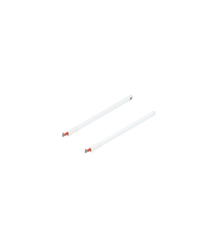 TANDEMBOX Längsreling (oben), für Frontauszug, NL=550 mm, links/rechts, für TANDEMBOX antaro, seidenweiss