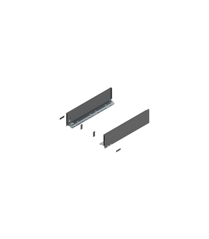 LEGRABOX Zarge, Höhe K (128.5 mm), NL=500 mm, links/rechts, für LEGRABOX pure, oriongrau matt