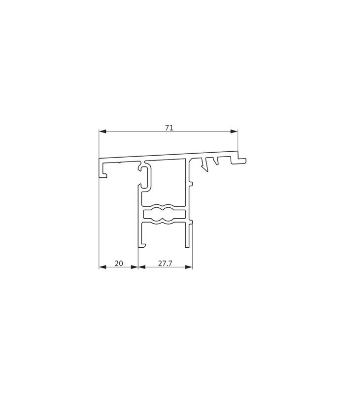 GU Thermostep Wetterprofil P 1842 EV 1 L= 6700 mm