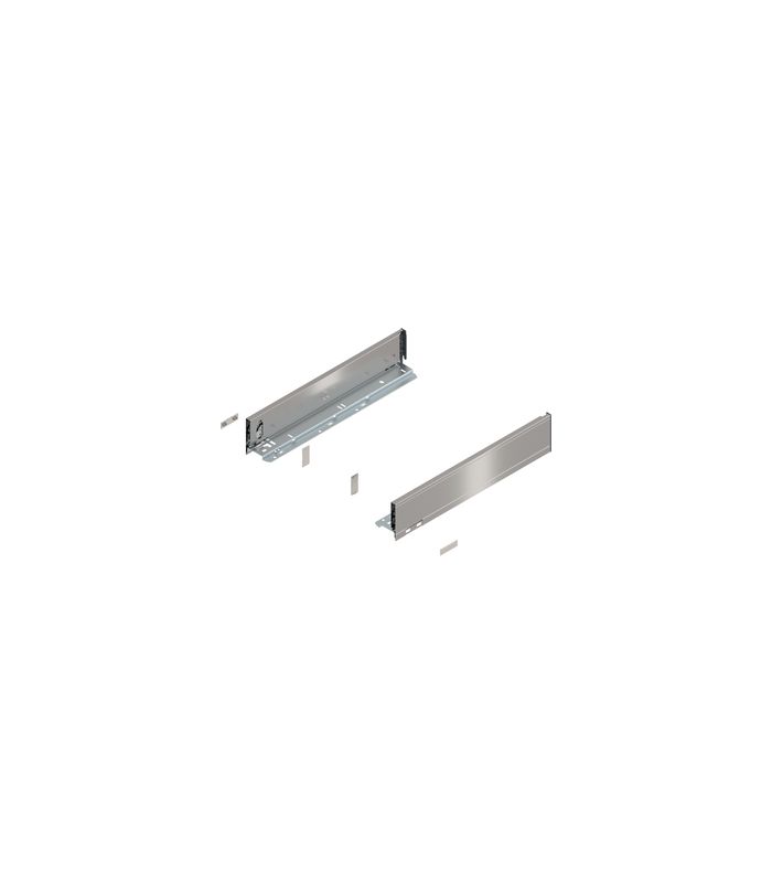 LEGRABOX Zarge, Höhe M (90.5 mm), NL=450 mm, links/rechts, für LEGRABOX pure, inox-gebür.-lackiert