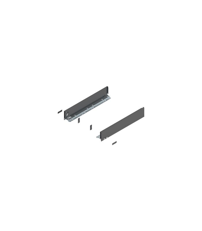 LEGRABOX Zarge, Höhe M (90.5 mm), NL=500 mm, links/rechts, für LEGRABOX pure, oriongrau matt