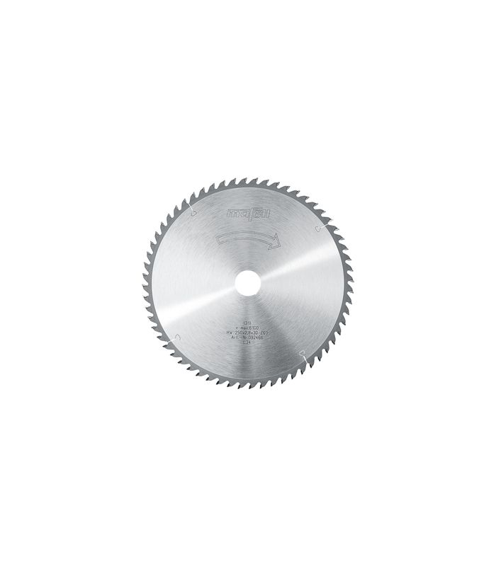 Sägeblatt-HM 250 x 1,8/2,8 x 30 mm, Z 60, WZ, für Feinschnitte