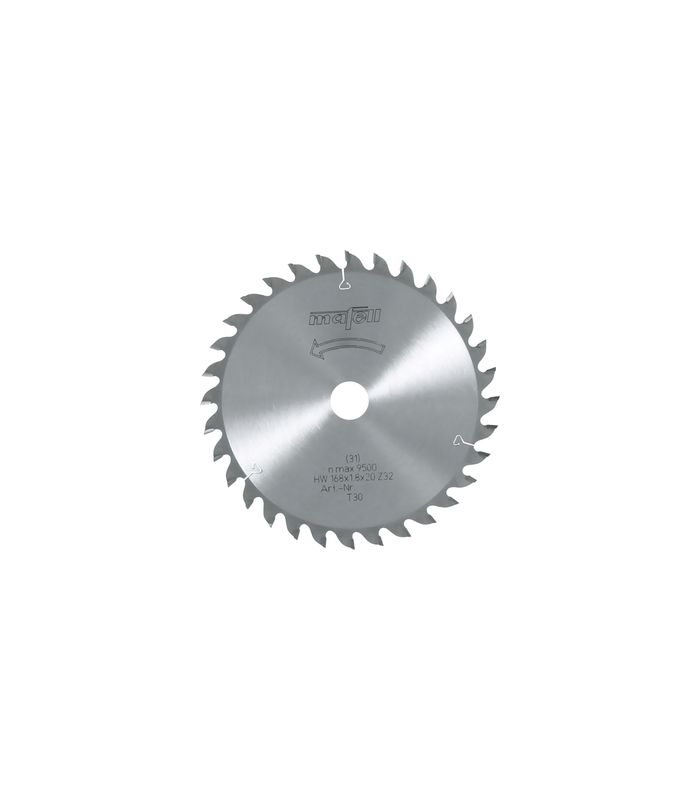 Sägeblatt-HM 168 x 1,2/1,8 x 20 mm, Z 32, WZ, für Feinschnitte in Holz