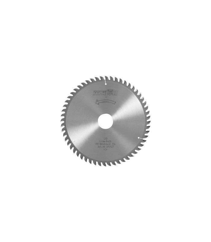 Sägeblatt-HM 180 x 1,2/2,0 x 30 mm, Z 56, WZ, angefast, für Laminate