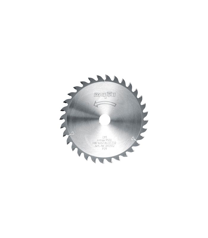 Sägeblatt-HM 160 x 1,2/1,8 x 20 mm, Z 32, WZ, für Feinschnitte in Holz