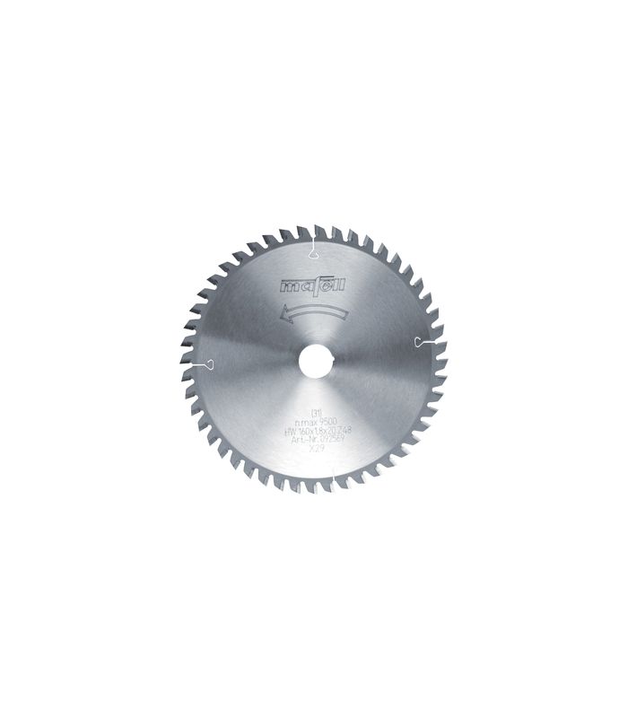 Sägeblatt-HM 160 x 1,2/1,8 x 20 mm, Z 48, FZ/TR, für Schichtstoffplatten (Trespa)