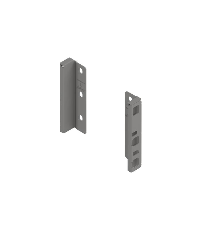 MERIVOBOX Holzrückwandhalter, Höhe K (146 mm), links/rechts, indiumgrau matt
