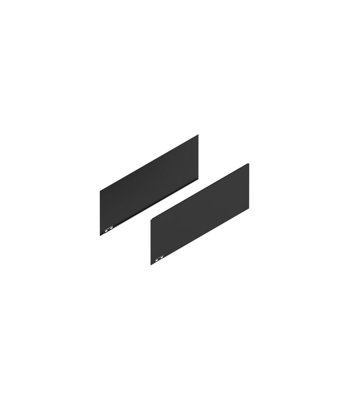 LEGRABOX Dekorelement, Höhe F (241 mm), NL=600 mm, links/rechts, carbonschwarz matt
