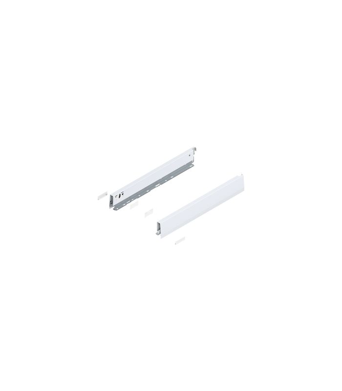 MERIVOBOX Zarge, Höhe N (68.5 mm), NL=450 mm, links/rechts, seidenweiss matt