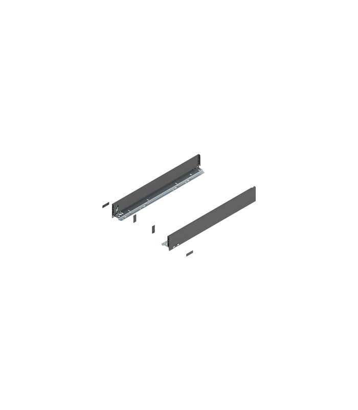 LEGRABOX Zarge, Höhe M (90.5 mm), NL=650 mm, links/rechts, für LEGRABOX pure, oriongrau matt