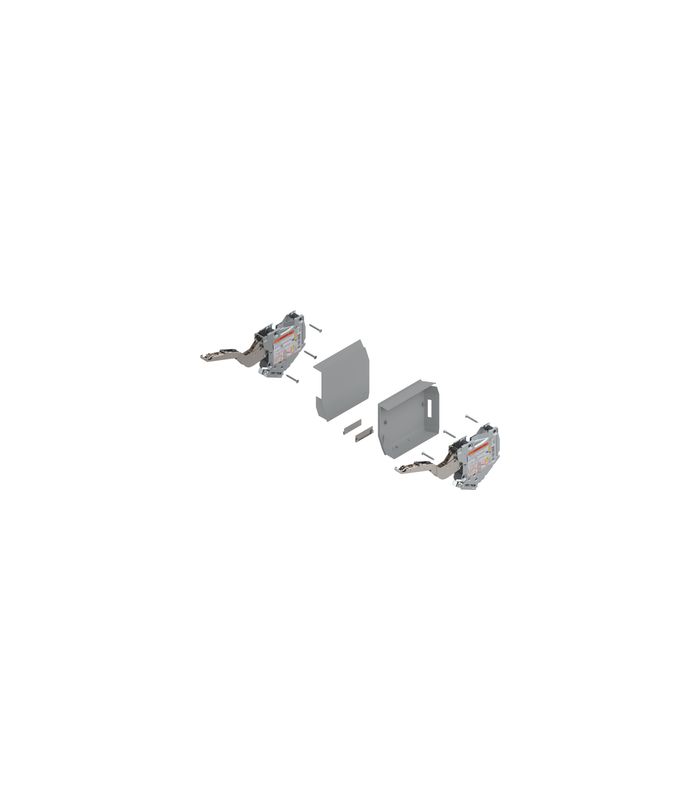 AVENTOS HK-S Hochklappe, Kraftspeicher (Set), LF=960-2215 (bei 2 Stück), zum Schrauben, hellgrau/inox-g.