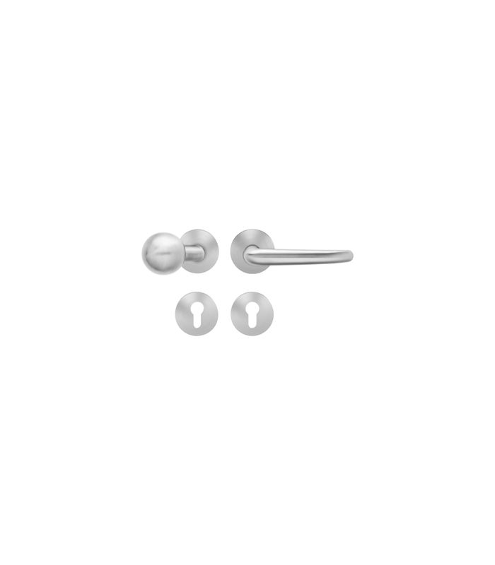 Wechsel-Rosettengarnitur Elba EPRO22 GK4 PZ Edelstahl matt rechts TST 35-75mm