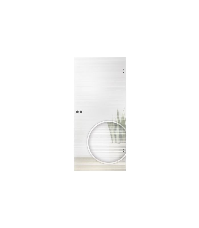 L&H Ganzglastür Corteo Classic White Größe 1972 x 834 x 8 mm