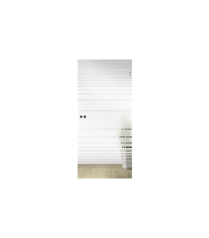 L&H Glastür Struktura Typ 8 Clas. White Größe 1972 x 834 x 8 mm