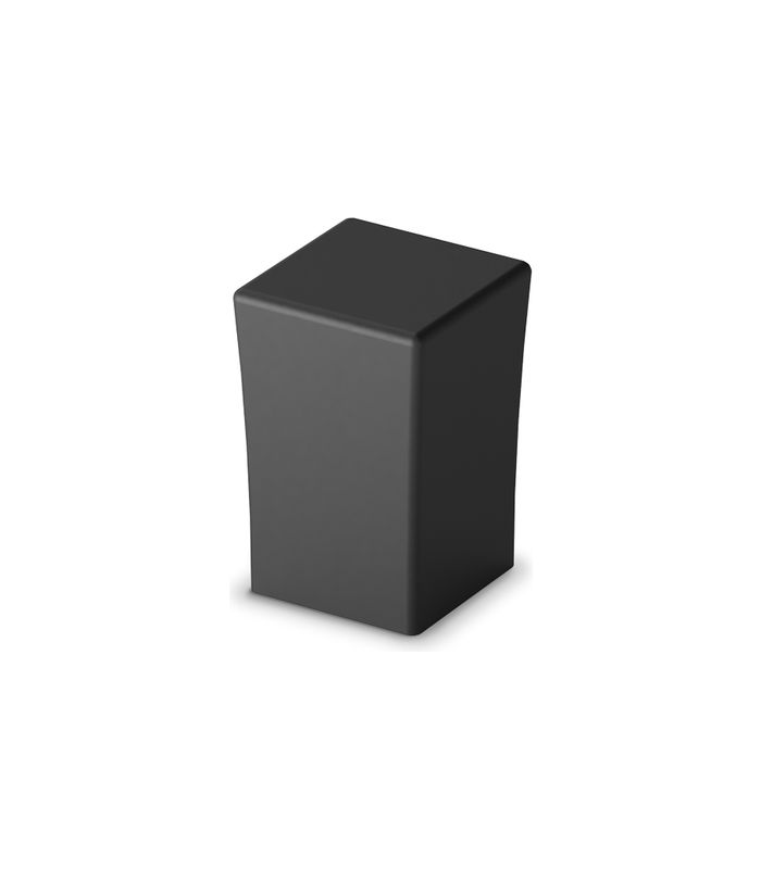Knopf Cadria, L 18 mm, B 18 mm, H 27 mm, Schwarz matt